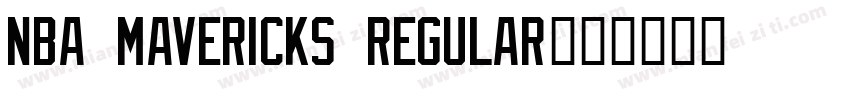 NBA Mavericks Regular字体转换